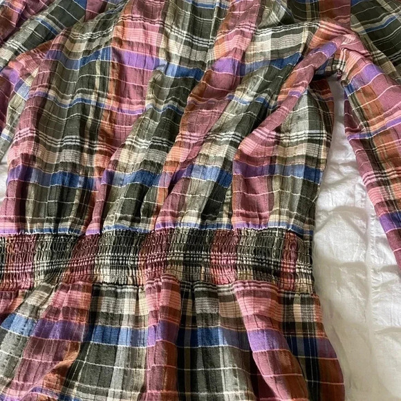 Veronica Beard Destiny plaid crinkled ruched mini dress - Picture 13 of 13